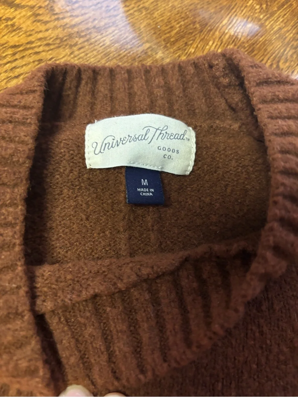 Universal Thread Cropped Crewneck Sweater - Brown